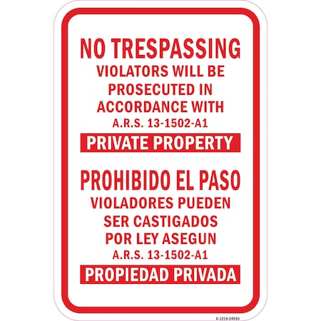 Signmission Safety Sign, 12 in Height, Aluminum, 24910 A-1218-24910